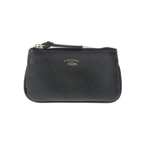 Gucci Coin Key Ring Black Leather Case